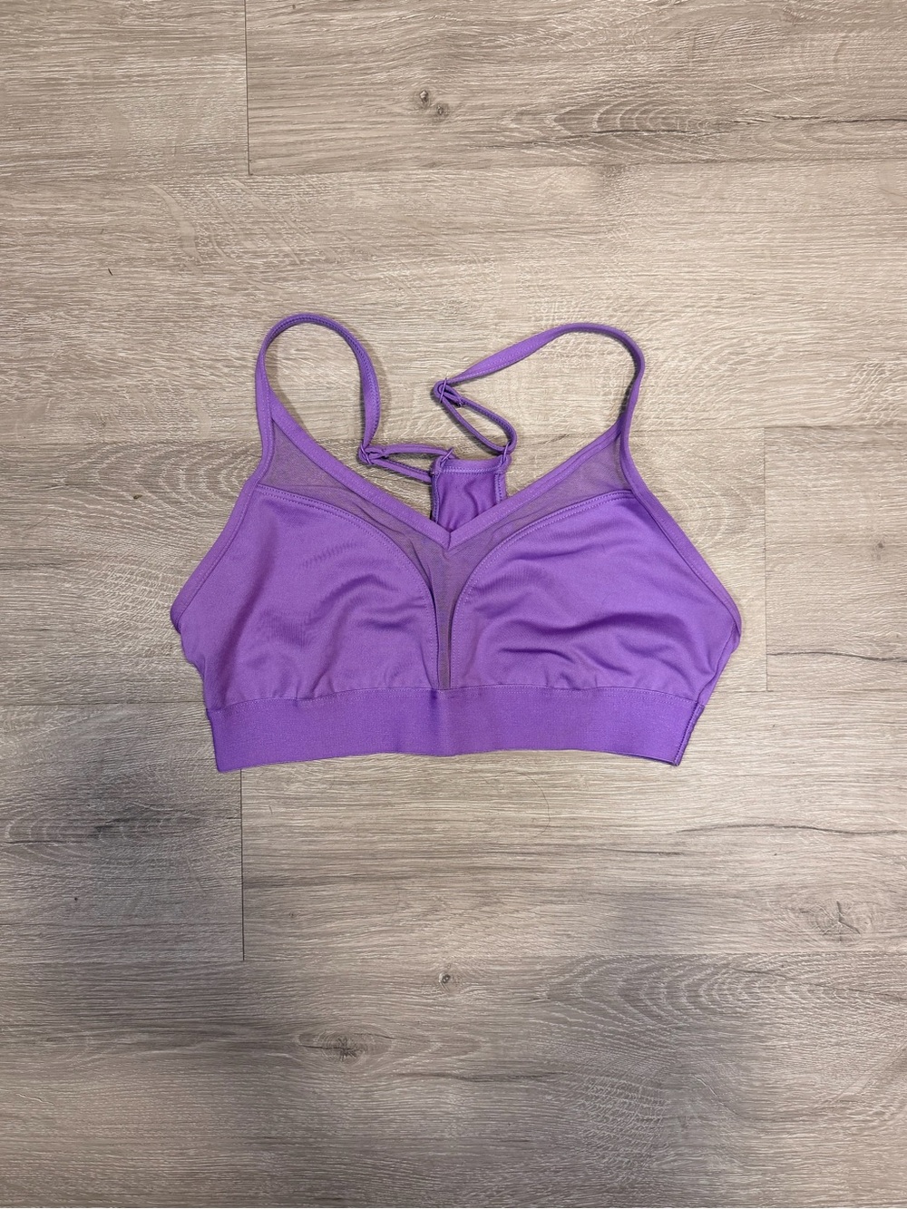 PINK Victoria's Secret Lilac Racerback Mesh Trim Bralette